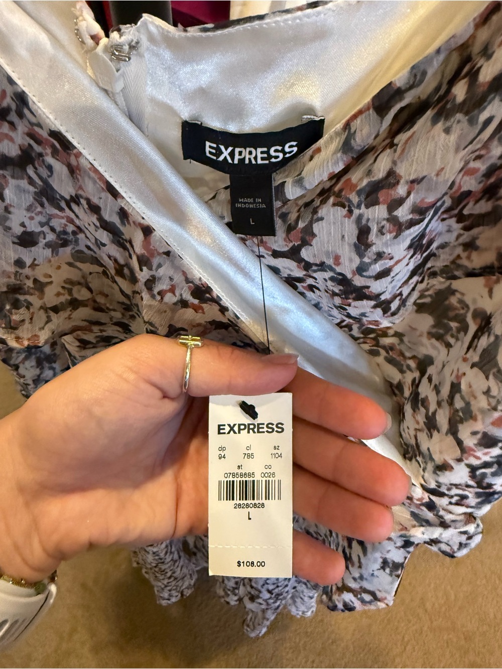 Express Floral Ruffle High-Low Maxi Dress - Picture 2 of 3